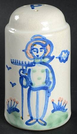 Country Scene Blue Oversized Pepper Shaker
