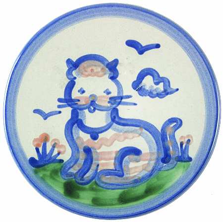 Country Scene Blue Trivet