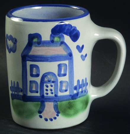 Country Scene Blue Mug