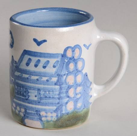 Country Scene Blue Mug