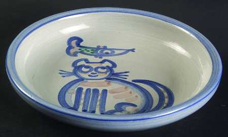Country Scene Blue 7" Individual Pasta Bowl