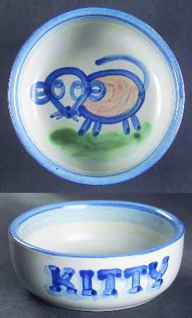 Country Scene Blue Bowl-Pet