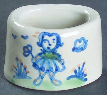 Country Scene Blue Napkin Ring
