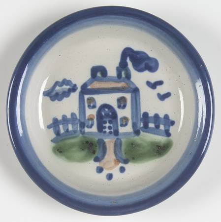Country Scene Blue Coaster