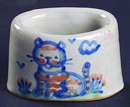Country Scene Blue Napkin Ring