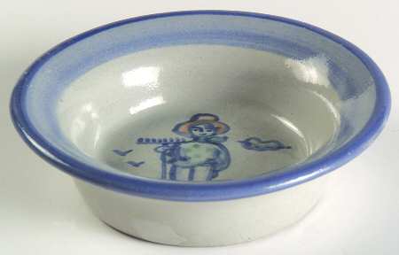 Country Scene Blue Ramekin