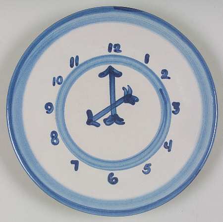 Country Scene Blue Salad/Dessert Plate