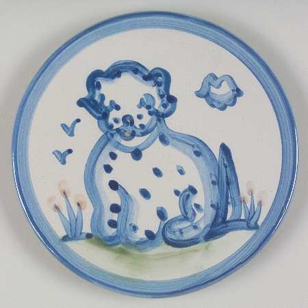 Country Scene Blue Trivet