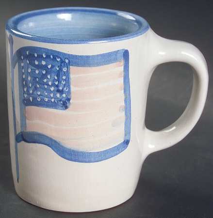 Country Scene Blue Mug