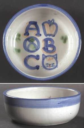 Country Scene Blue Child's Bowl