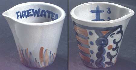 Country Scene Blue Jigger