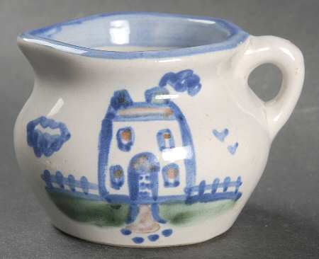 Country Scene Blue Mini Creamer