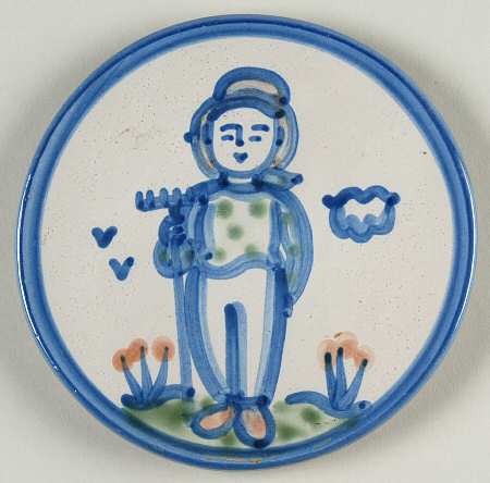 Country Scene Blue Trivet