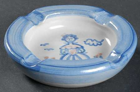 Country Scene Blue 5" Ashtray