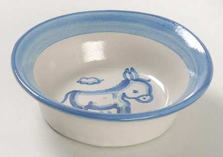 Country Scene Blue Ramekin