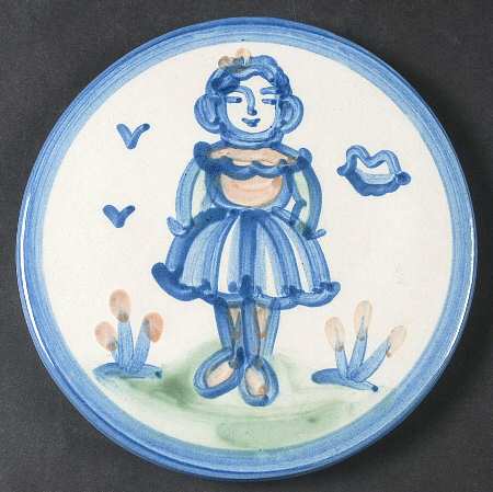 Country Scene Blue Trivet