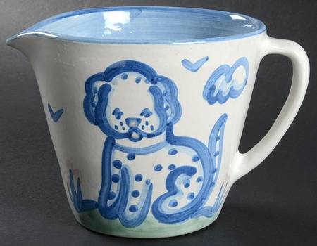 Country Scene Blue Mixing Pitcher