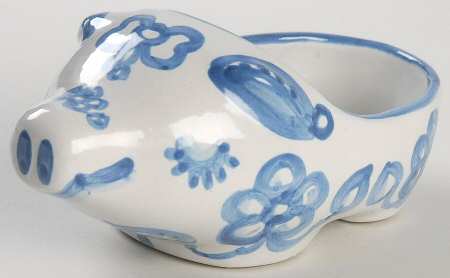 Country Scene Blue Scouring Pad Holder