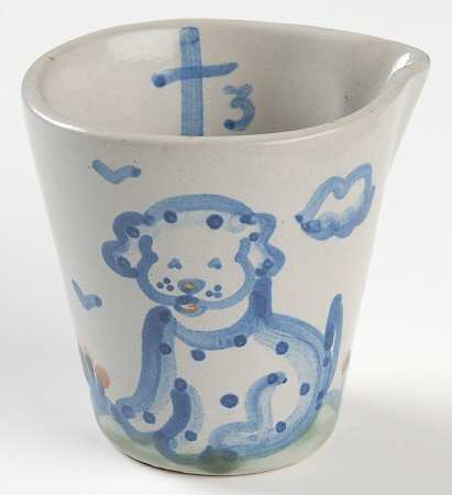 Country Scene Blue Jigger