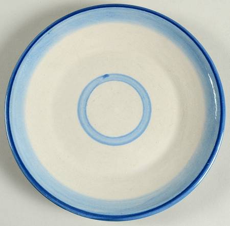 Country Scene Blue Saucer for Oversized Cup