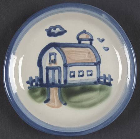 Country Scene Blue Coaster