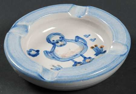 Country Scene Blue 5" Ashtray