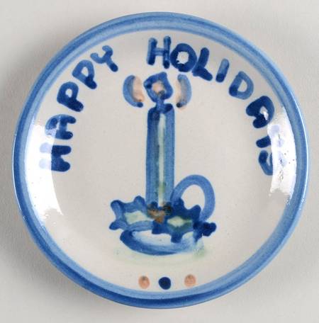 Country Scene Blue Coaster