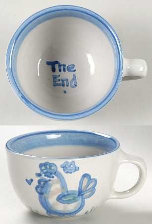 Country Scene Blue Oversized Cup
