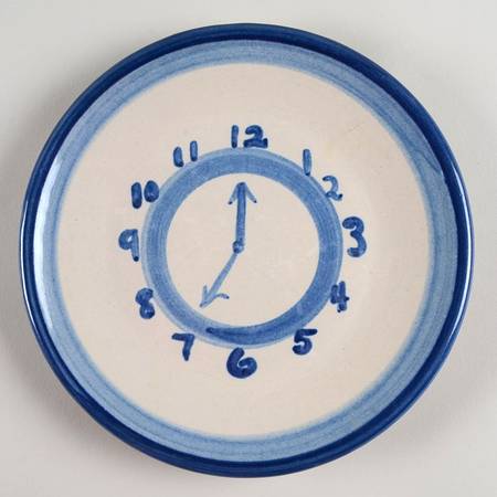 Country Scene Blue Salad/Dessert Plate