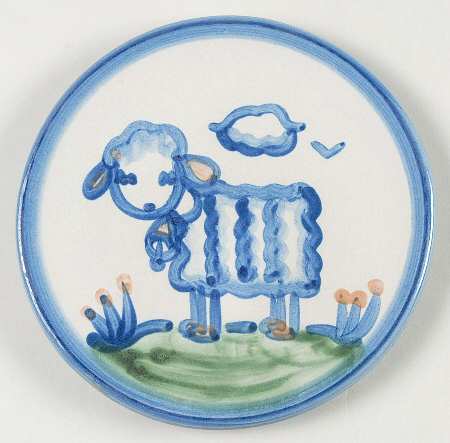 Country Scene Blue Trivet
