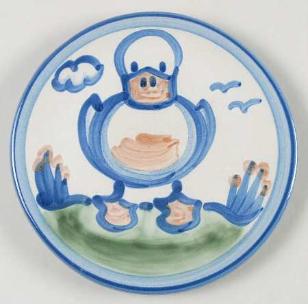 Country Scene Blue Trivet