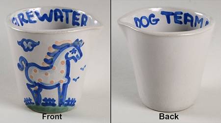 Country Scene Blue Jigger
