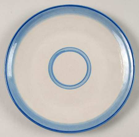 Country Scene Blue Saucer for Oversized Cup