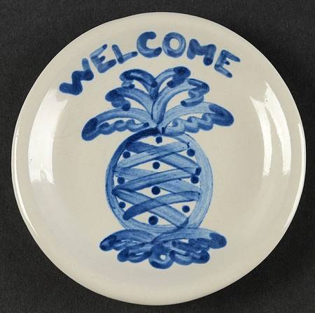 Country Scene Blue Coaster