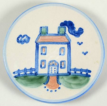 Country Scene Blue Trivet