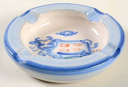 Country Scene Blue 5" Ashtray