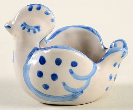 Country Scene Blue Salt Dip