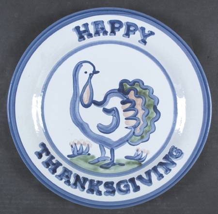 Country Scene Blue 12" Chop Plate (Round Platter)