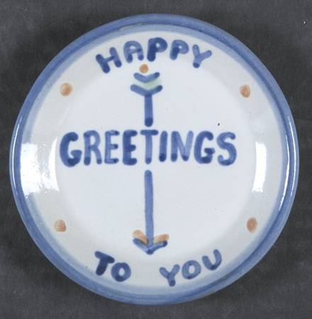 Country Scene Blue Coaster