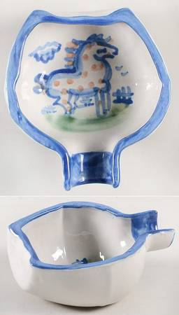 Country Scene Blue Cigar Ashtray
