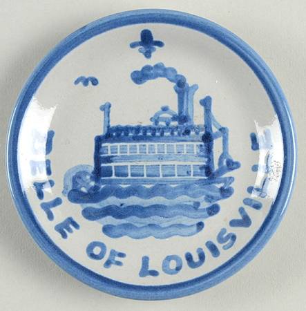 Country Scene Blue Coaster