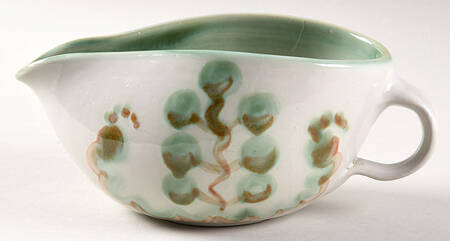 Pear and Grape Green Gravy Boat
