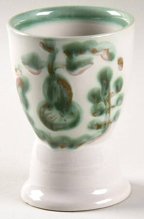 Pear and Grape Green Double Egg Cup