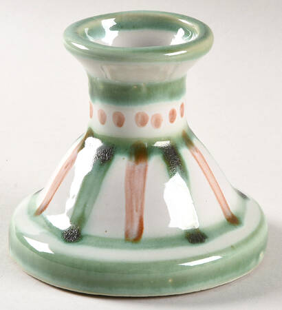 Pear and Grape Green Single Light Candlestick