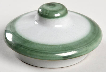 Pear and Grape Green Lid for Coffee Pot by M A Hadley