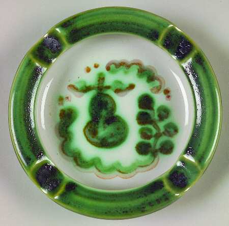 Pear and Grape Green Small Ashtray