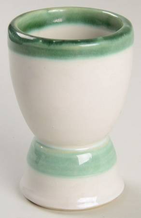Pear and Grape Green Double Egg Cup by M A Hadley