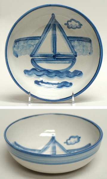 Sailboat 8" Round Vegetable Bowl