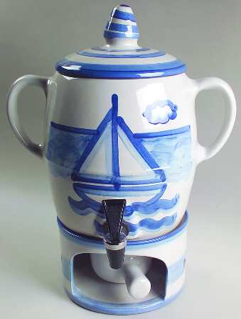 Sailboat 4-Piece Samovar with Stand and Burner