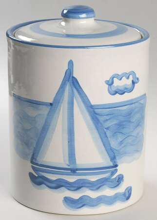 Sailboat Large Canister & Lid